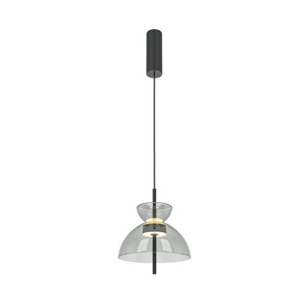 Lampa wisząca BANGKOK czarno-szara LED 12W 3000K 1300lm Maytoni 989840