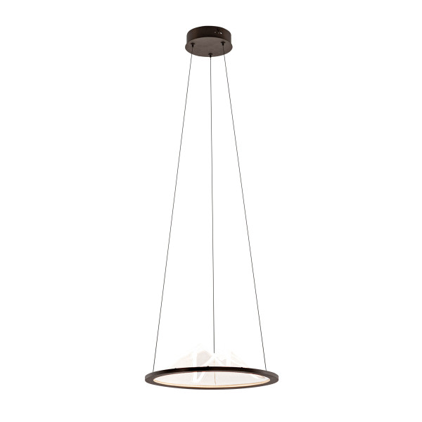 Lampa wisząca BARET kawowo-przezroczysta LED 1x26W Ciepła biel 900lm Italux 841619