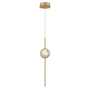 Lampa wisząca BARLETTA szczotkowane złota LED 1x6W 340lm Quintiesse 837433 Lampa wisząca BARLETTA szczotkowane złota LED 1x6W 340lm Quintiesse 837433