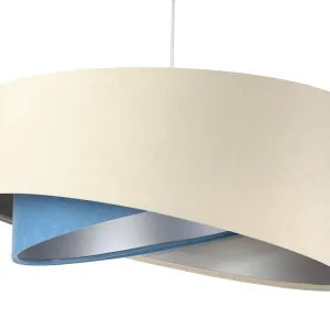 Lampa wisząca BEIGE beżowa/niebieska/srebrna 391390 Lampa wisząca BEIGE beżowa/niebieska/srebrna 391390