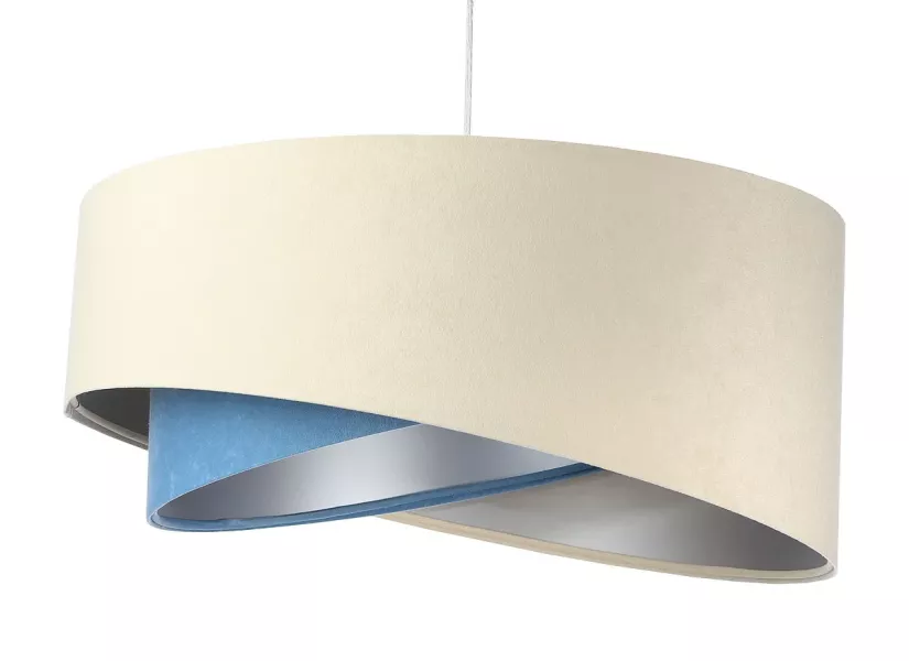 Lampa wisząca BEIGE beżowa/niebieska/srebrna 391390