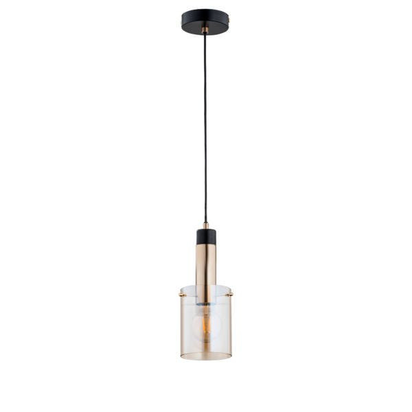 Lampa wisząca BELLA czarna-stare złoto 1xE27x15W wym:90x15x15cm IP20 Alfa 1025727