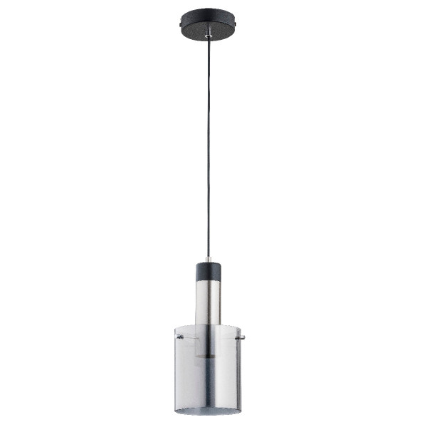 Lampa wisząca BELLA czarno-srebrna 1xE27x15W wym:75x10x10cm IP20 Alfa 986324