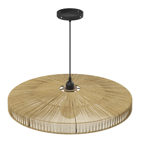 Lampa wisząca Bellamy juta beżowa 11x58 cm naturalna pleciona 267043