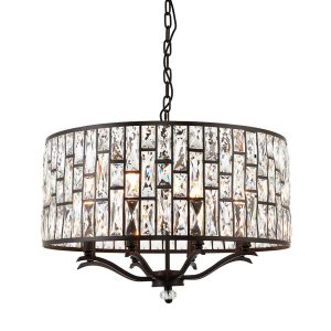 Lampa wisząca BELLE kryształowa brązowa 8xE14x15W IP20 Endon 1025515 Lampa wisząca BELLE kryształowa brązowa 8xE14x15W IP20 Endon 1025515