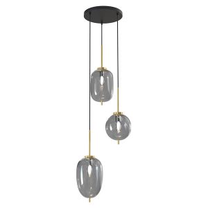 Lampa wisząca Belleville 3-punktowa metalowa czarna 111547 Lampa wisząca Belleville 3-punktowa metalowa czarna 111547