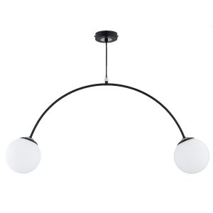 Lampa wisząca BEND czarno-biała 2xE14x10W wym:60x15x85cm IP20 Alfa 984862 Lampa wisząca BEND czarno-biała 2xE14x10W wym:60x15x85cm IP20 Alfa 984862