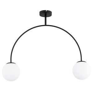 Lampa wisząca BENDO czarno-biała 2xE14x10W wym:55x15x75cm IP20 Alfa 984849 Lampa wisząca BENDO czarno-biała 2xE14x10W wym:55x15x75cm IP20 Alfa 984849