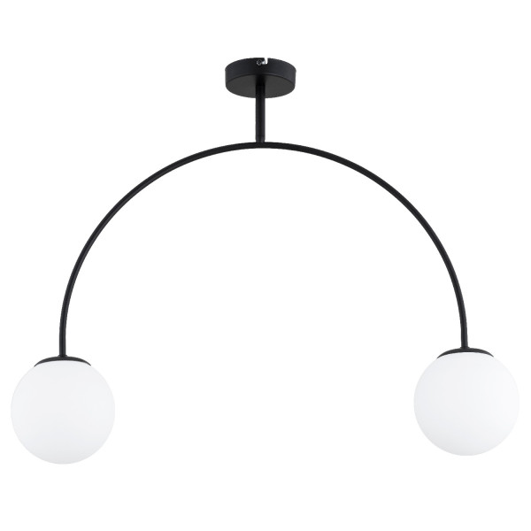 Lampa wisząca BENDO czarno-biała 2xE14x10W wym:55x15x75cm IP20 Alfa 984849