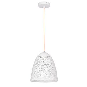 Lampa wisząca BENE 20/21 stożek 1x60w e27 ażurowy biały 800695