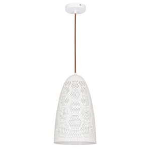 Lampa wisząca BENE 20/33 stożek 1x60w e27 ażurowy biały 800694