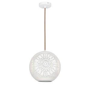 Lampa wisząca BENE 25 kula s 1x60w e27 ażurowy biały 800697