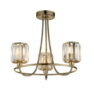 Lampa wisząca BERENICE antyczna mosiężna 3xE14x15W IP20 Endon 1025596