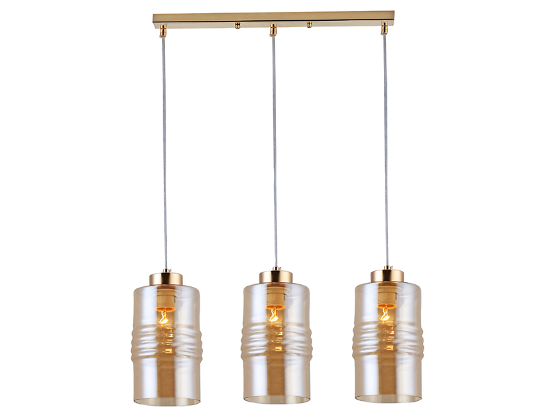Lampa wisząca Bergen 3-punktowa stalowa złota 190752