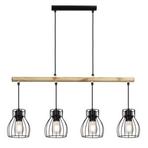 Lampa wisząca BERNITA 4x60w e27 czarny 797971 Lampa wisząca BERNITA 4x60w e27 czarny 797971