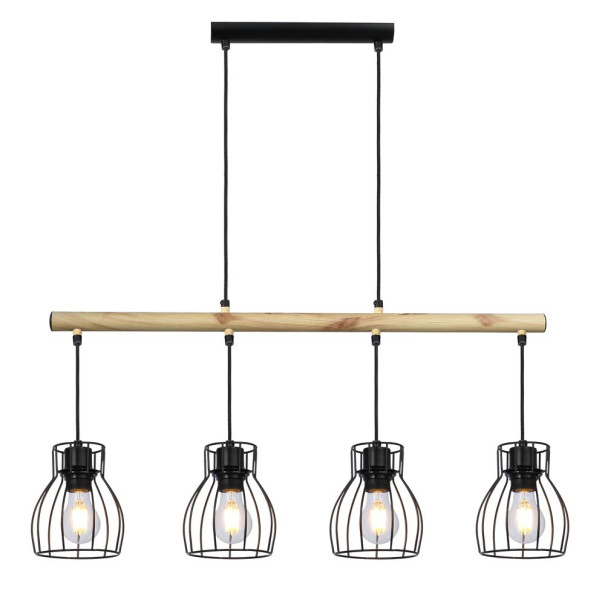 Lampa wisząca BERNITA 4x60w e27 czarny 797971