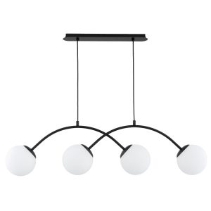 Lampa wisząca BESTER białe kule czarna 4xE14x10W wym:65x105x15cm IP20 Alfa 1019349 Lampa wisząca BESTER białe kule czarna 4xE14x10W wym:65x105x15cm IP20 Alfa 1019349