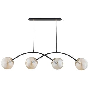 Lampa wisząca BESTER złote detale czarna 4xE14x10W IP20 Alfa 1019183 Lampa wisząca BESTER złote detale czarna 4xE14x10W IP20 Alfa 1019183