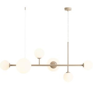 Lampa wisząca beżowo-biała Dione 6xE14x15W wym: 110x130x62 cm Aldex 852200 Lampa wisząca beżowo-biała Dione 6xE14x15W wym: 110x130x62 cm Aldex 852200