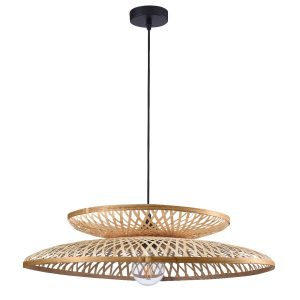 Lampa wisząca beżowo-czarna BALI 1xE27x20W wym: 120x60x60 cm Polux 856621 Lampa wisząca beżowo-czarna BALI 1xE27x20W wym: 120x60x60 cm Polux 856621