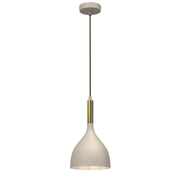Lampa wisząca beżowo-złoty połysk Noak 1xE27x15W wym: 110x17x17 cm Luminex 846613