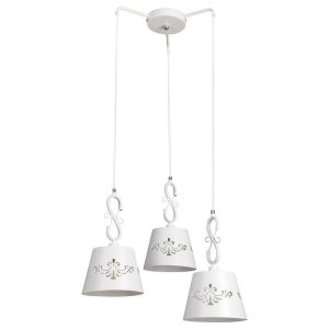 Lampa wisząca biała Anna 3xE14x15W wym: 108x50x50 cm Rabalux 959139 Lampa wisząca biała Anna 3xE14x15W wym: 108x50x50 cm Rabalux 959139