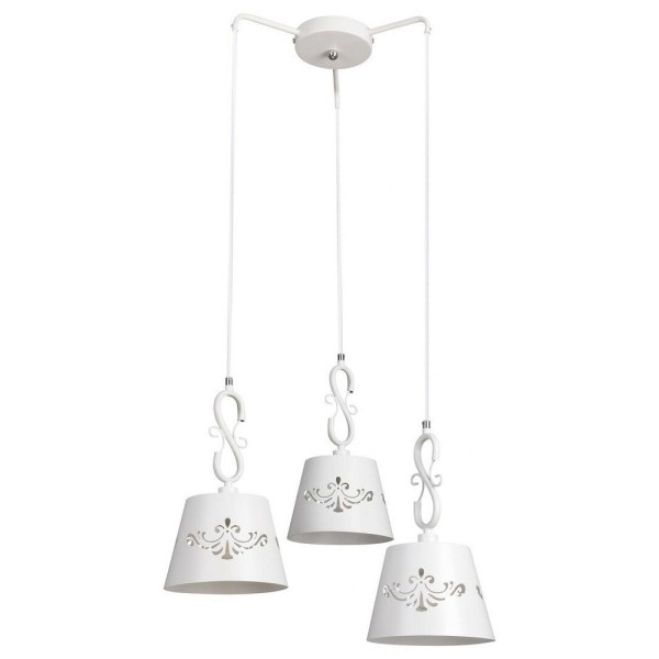 Lampa wisząca biała Anna 3xE14x15W wym: 108x50x50 cm Rabalux 959139