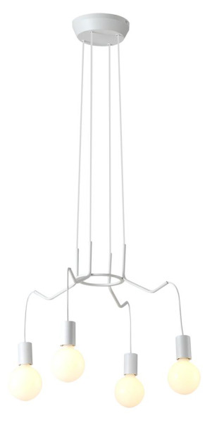 Lampa wisząca biała Basso 4xE27x40W wym: 100x57x57 cm Candellux 924209