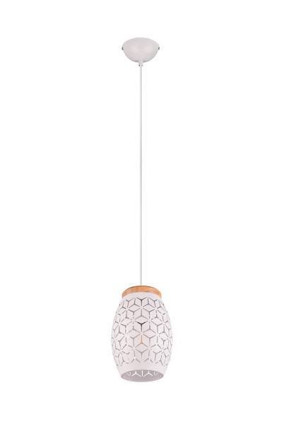 Lampa wisząca biała BIDAR 1xE27x28W wym: 150x15x15 cm RL 850244