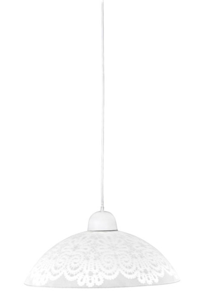 Lampa wisząca biała BILBAO 1xE27x60W wym: 70x30x30 cm Candellux 924488
