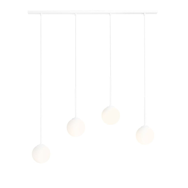 Lampa wisząca biała Bosso 4xE14x10W wym: 120x100x14 cm Aldex 852539