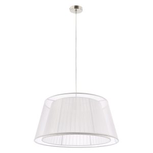 Lampa wisząca biała CHARLIE 1xE27x60W wym: 105x45x45 cm Candellux 924143 Lampa wisząca biała CHARLIE 1xE27x60W wym: 105x45x45 cm Candellux 924143