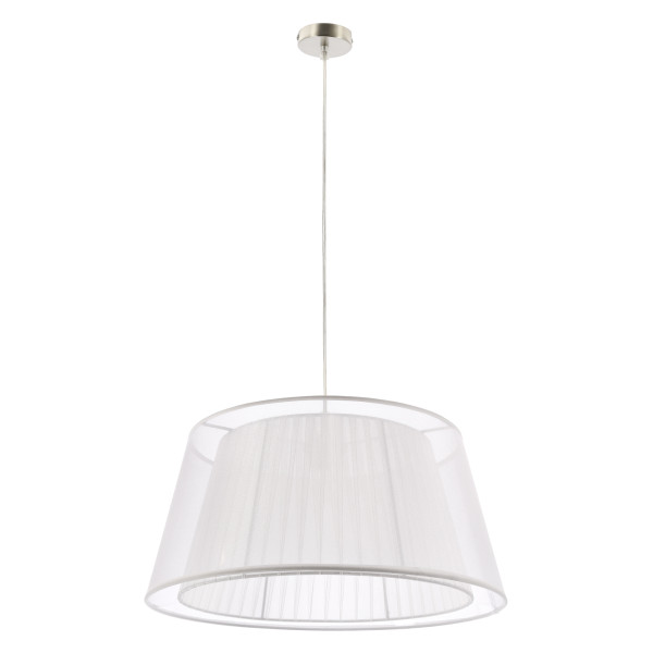 Lampa wisząca biała CHARLIE 1xE27x60W wym: 105x45x45 cm Candellux 924143