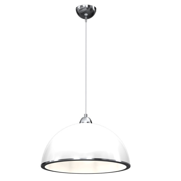 Lampa wisząca biała chromowana Kuchnia 1xE27x15W wym: 110x41x41 cm Luminex 846027