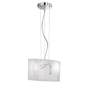 Lampa wisząca biała chromowana SPIRELLI 2xE27x40W wym: 150x40x20 cm Trio 857849 Lampa wisząca biała chromowana SPIRELLI 2xE27x40W wym: 150x40x20 cm Trio 857849