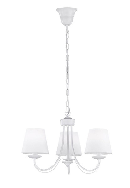 Lampa wisząca biała CORTEZ 3xE14x28W wym: 150x52x52 cm Trio 852724