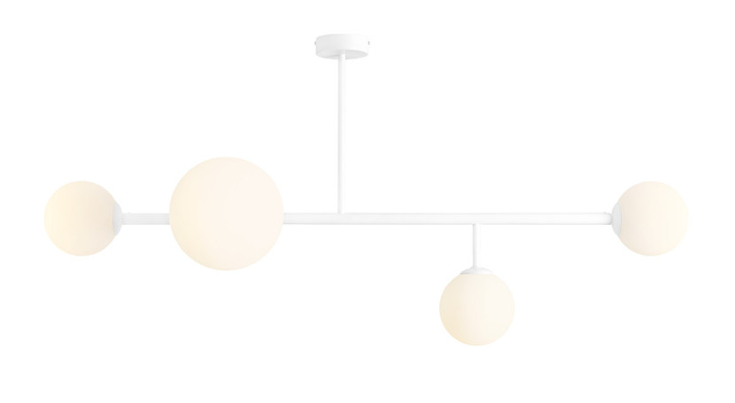 Lampa wisząca biała DIONE 4xE27x45W wym: 58x117x32 cm Aldex 850362