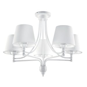 Lampa wisząca biała EDYLIT retro klasyczna 5xE27 ARTURO BIANCO 11-840 1047940 Lampa wisząca biała EDYLIT retro klasyczna 5xE27 ARTURO BIANCO 11-840 1047940