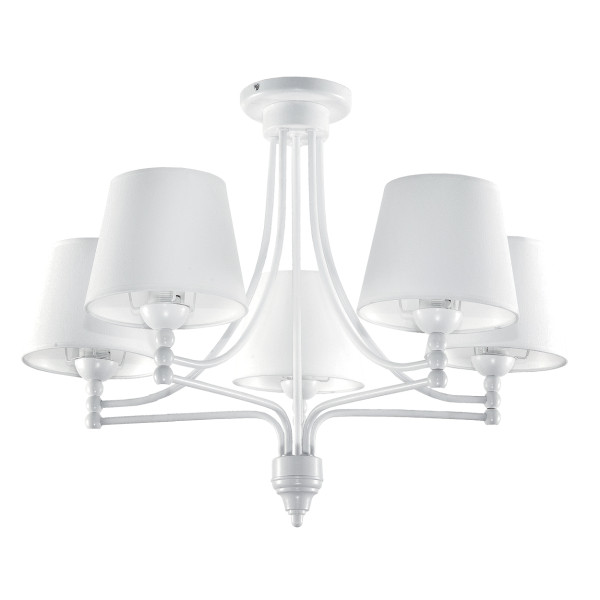 Lampa wisząca biała EDYLIT retro klasyczna 5xE27 ARTURO BIANCO 11-840 1047940