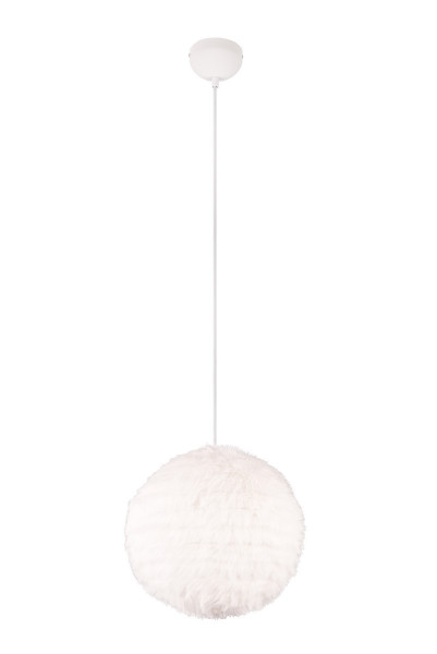 Lampa wisząca biała FURRY 1xE27x10W wym: 150x35x35 cm RL 855976