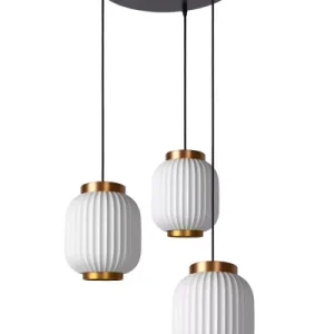 Lampa wisząca biała GOSSE 3xE27x40W wym: 170x40x40 cm Lucide 850824 Lampa wisząca biała GOSSE 3xE27x40W wym: 170x40x40 cm Lucide 850824