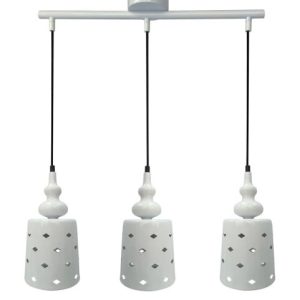 Lampa wisząca biała HAMP 3xE27x60W wym: 125x51x14 cm Candellux 924137