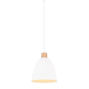 Lampa wisząca biała jasne drewno JAGGER 1xE27x40W wym: 150x25x25 cm RL 856321