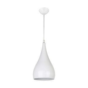 Lampa wisząca biała JUSTA 1xE27x42W wym: 115x16x16 cm Struhm 841949