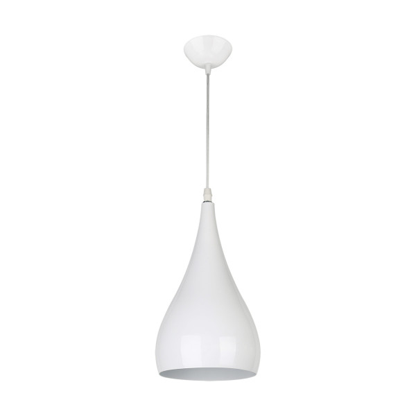 Lampa wisząca biała JUSTA 1xE27x42W wym: 115x16x16 cm Struhm 841949