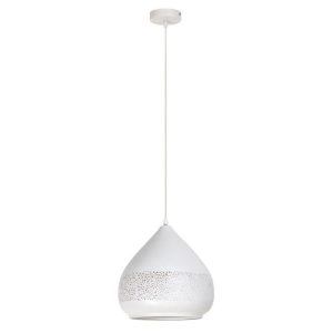 Lampa wisząca biała Kaia 1xE27x40W wym: 110x27x27 cm Rabalux 959147