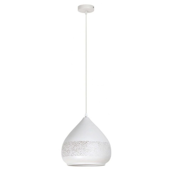 Lampa wisząca biała Kaia 1xE27x40W wym: 110x27x27 cm Rabalux 959147