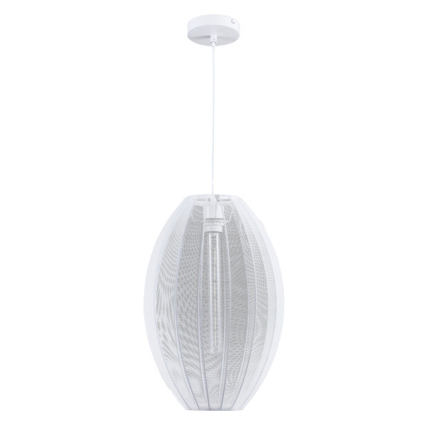 Lampa wisząca biała KAREI 1xE27x20W wym: 120x30x30 cm Polux 841588