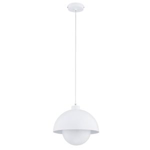 Lampa wisząca biała KUGER 1xE27x15W wym: 85x27x27 cm Alfa 841982