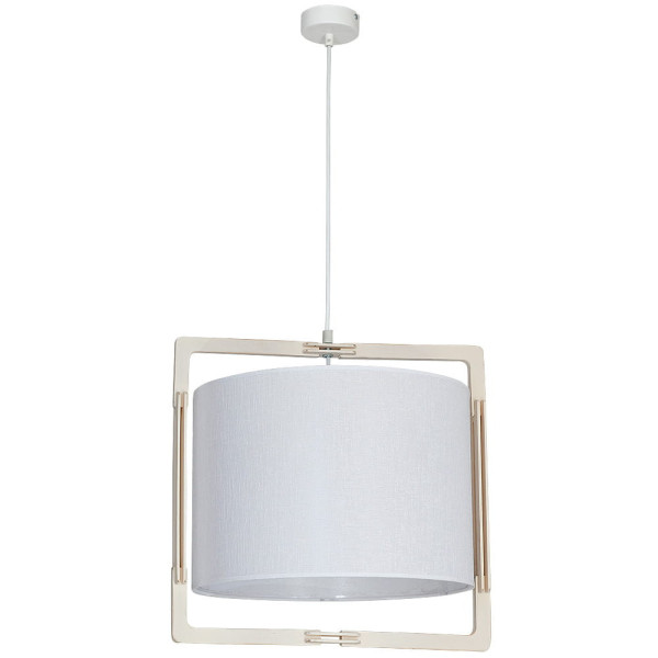Lampa wisząca biała LOKI 1xE27x60W wym: 80x41x35 cm Aldex 860020
